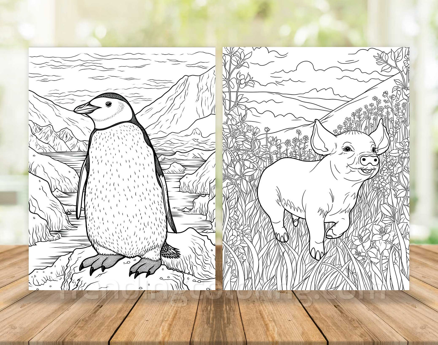 101 Amazing Animal Coloring Pages - Instant Download - Printable