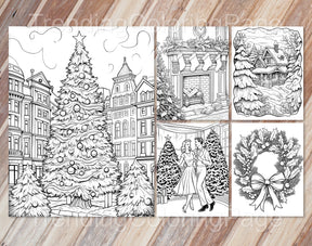 50 Vintage Christmas Coloring Pages - Instant Download - Printable ...