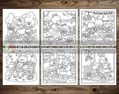 55 Mom Moments Cute and Simple Coloring Pages for Adults | Printable PDF | Instant Download