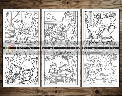 55 Mom Moments Cute and Simple Coloring Pages for Adults | Printable PDF | Instant Download