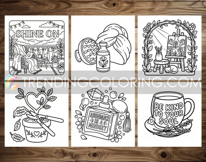 53 Self-Love Cute and Simple Coloring Pages - PDF Download