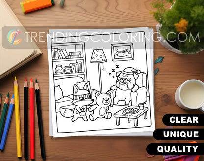 45 Silly Crimes Cute and Simple Coloring Pages - PDF Download
