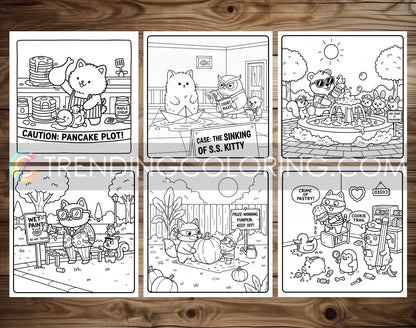 45 Silly Crimes Cute and Simple Coloring Pages - PDF Download