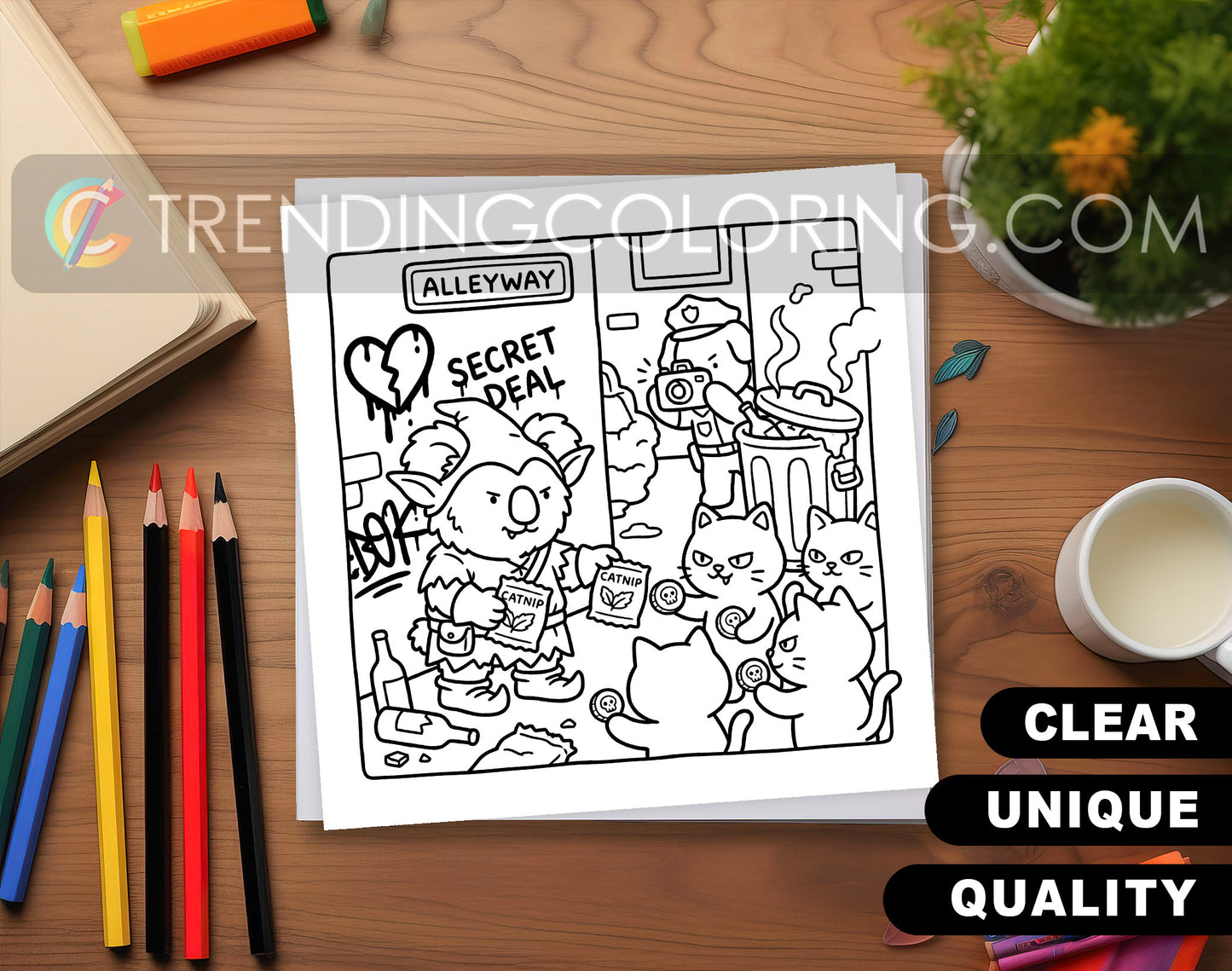 32 Supernatural Silly Crimes 2 Cute and Simple Coloring Pages - PDF Download