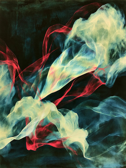 Abstract Smoke Ribbons Wall Art Decor - Wall Art Decor - front view
