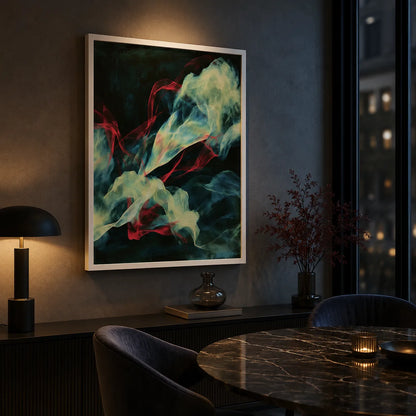 Abstract Smoke Ribbons Wall Art Decor - Wall Art Decor - lifestyle