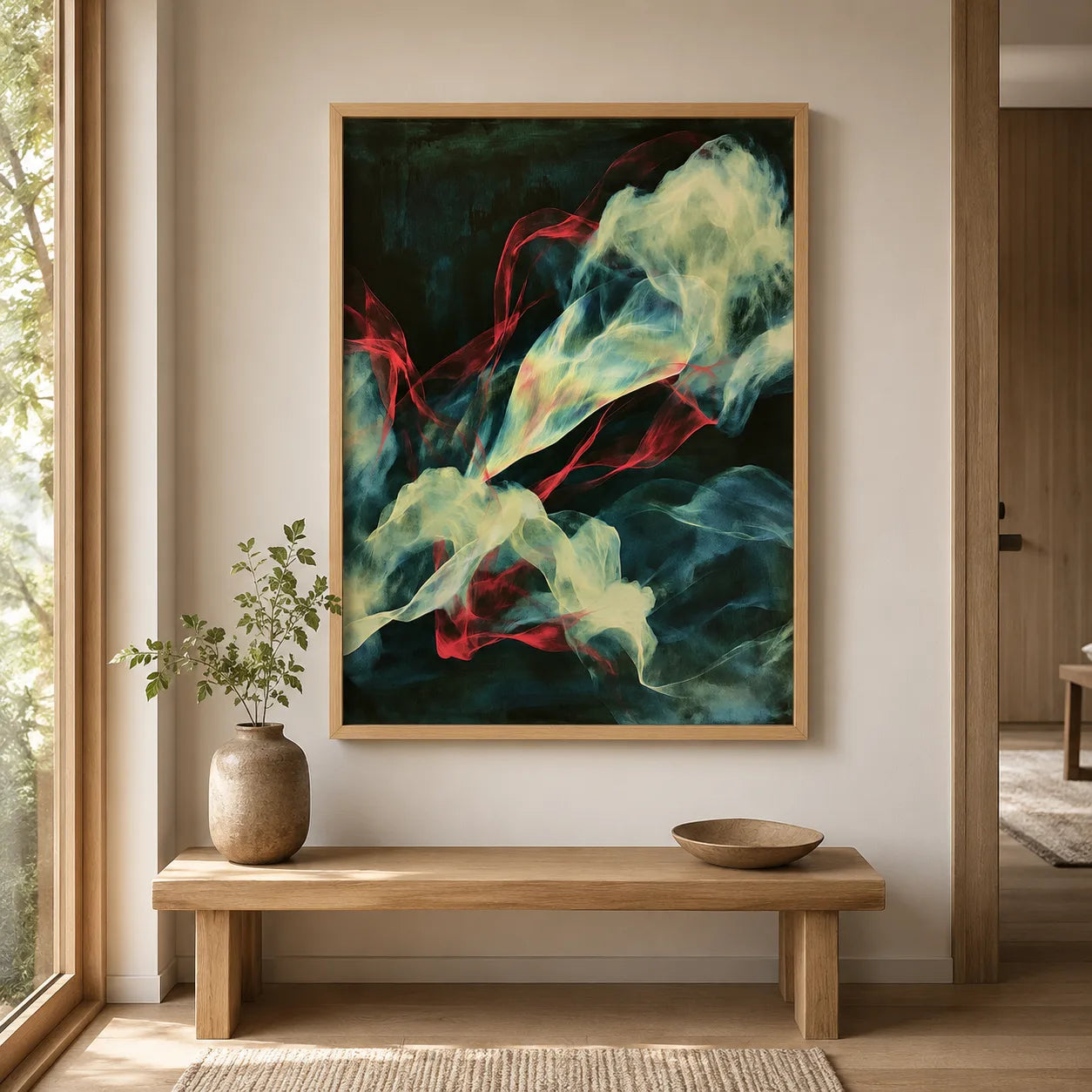 Abstract Smoke Ribbons Wall Art Decor - Wall Art Decor - styled