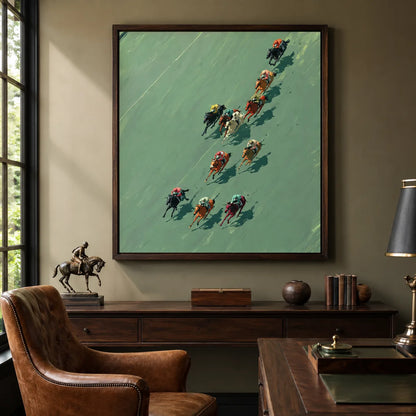Aerial Horse Race Wall Art Decor - Wall Art Decor - detail