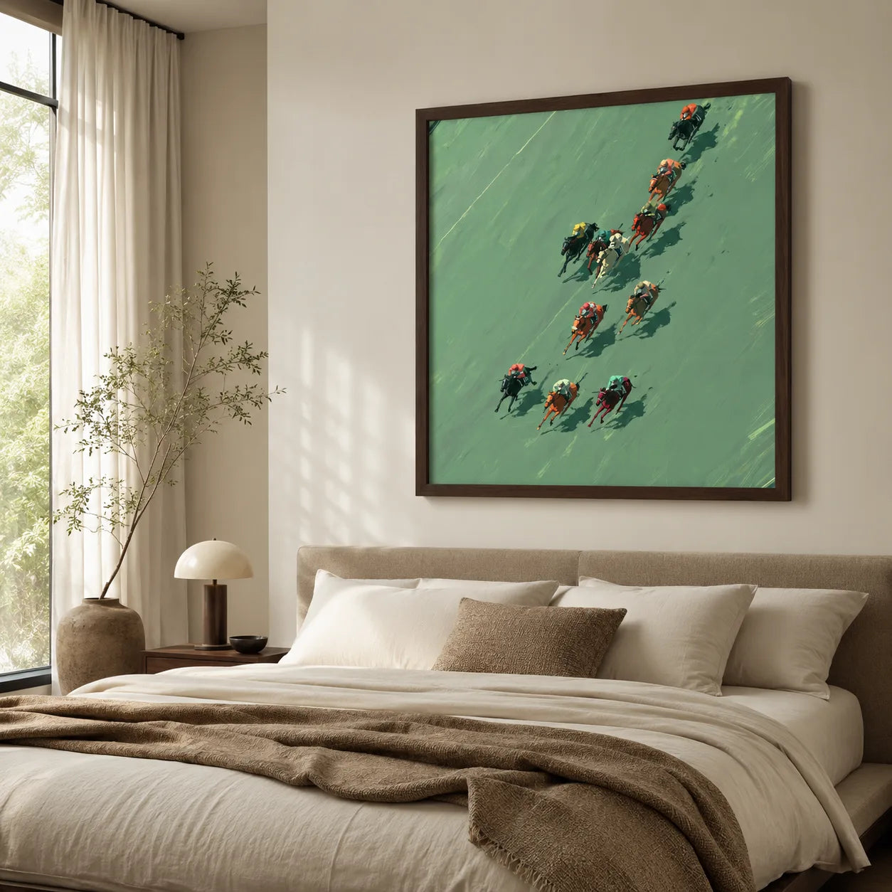 Aerial Horse Race Wall Art Decor - Wall Art Decor - styled