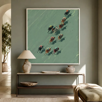 Aerial Horse Race Wall Art Decor - Wall Art Decor - view 11