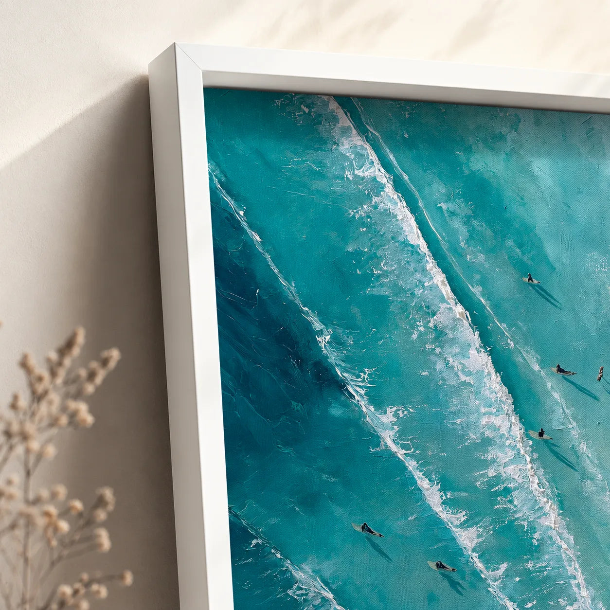 Aerial Ocean Surfers Wall Art Decor - Wall Art Decor - packaging