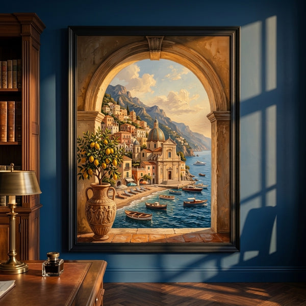 Amalfi Arch and Lemon Tree Wall Art Decor