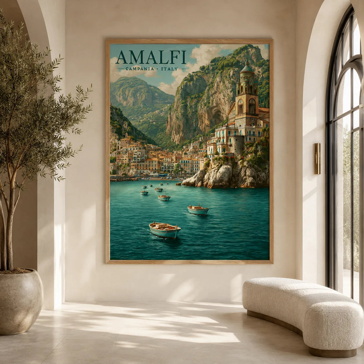 Amalfi Coast Italy Travel Wall Art Decor - Wall Art Decor - close up