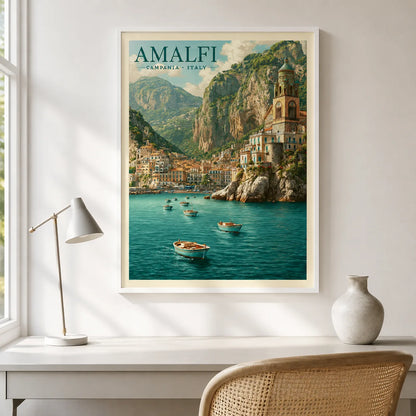 Amalfi Coast Italy Travel Wall Art Decor - Wall Art Decor - styled
