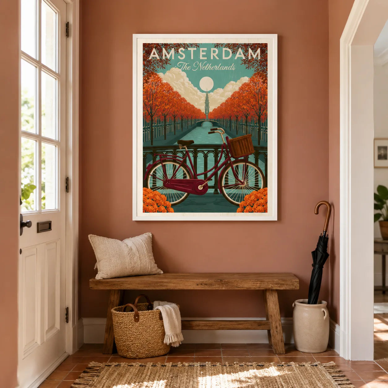 Amsterdam Bicycle Canal Wall Art Decor - Wall Art Decor - detail