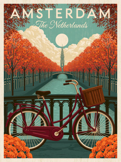 Amsterdam Bicycle Canal Wall Art Decor