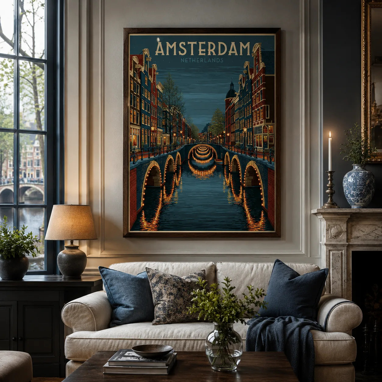 Amsterdam Canal Bridges Wall Art Decor - Wall Art Decor - detail