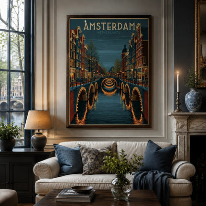 Amsterdam Canal Bridges Wall Art Decor - Wall Art Decor - detail