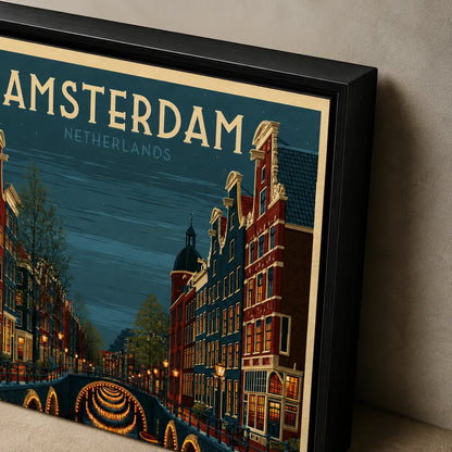 Amsterdam Canal Bridges Wall Art Decor - Wall Art Decor - packaging