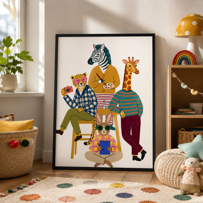 Animal Artists Studio Wall Art Decor preview 2