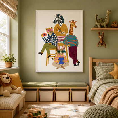 Animal Artists Studio Wall Art Decor preview 3