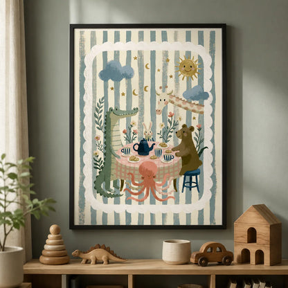 Animal Tea Party Nursery Wall Art Decor - Wall Art Decor - view 11