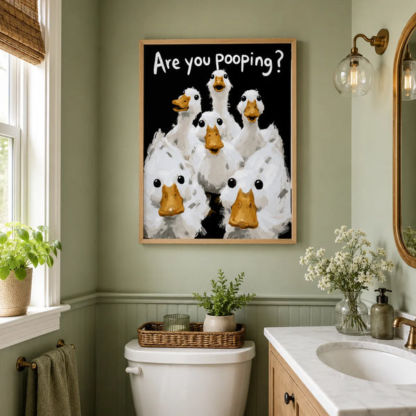 Are You Pooping Ducks Wall Art Decor