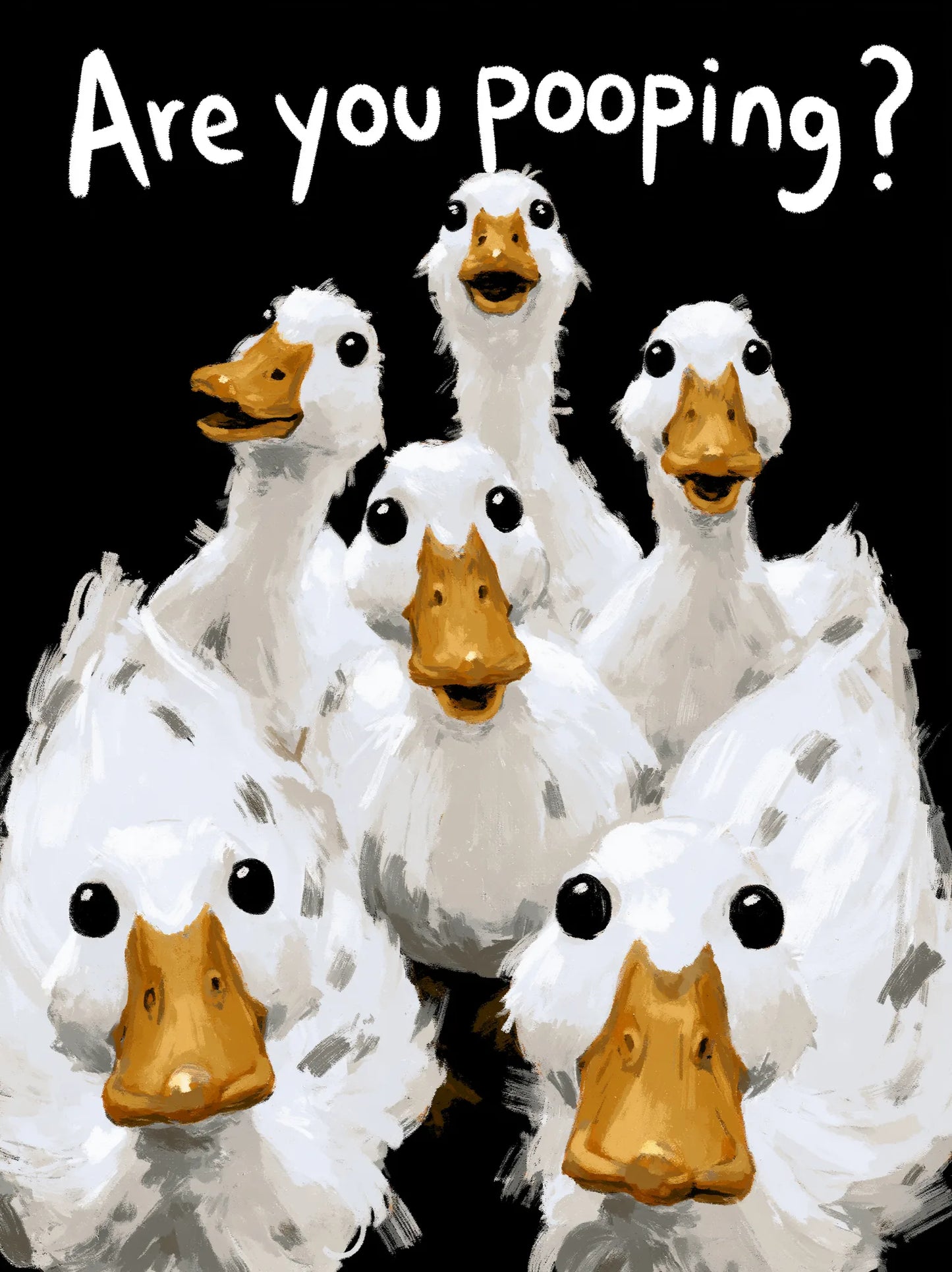 Are You Pooping Ducks Wall Art Decor - Wall Art Decor - front view