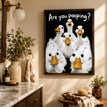 Are You Pooping Ducks Wall Art Decor - Wall Art Decor - in use