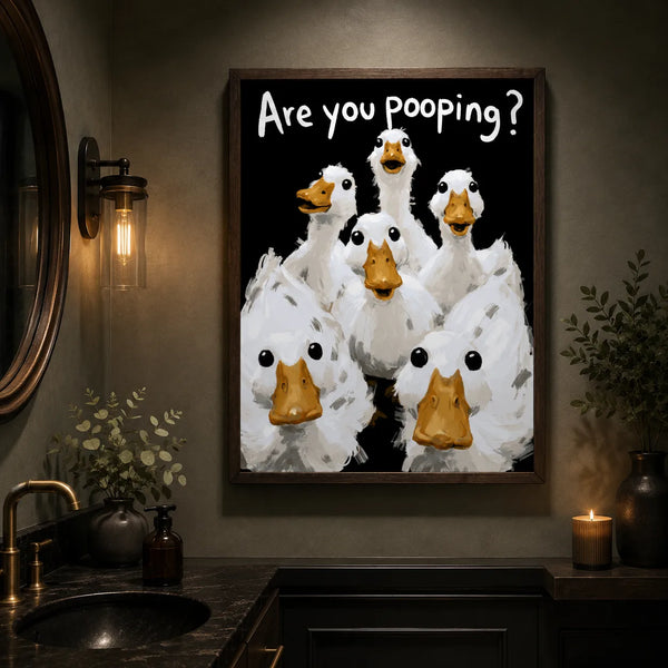 Are You Pooping Ducks Wall Art Decor