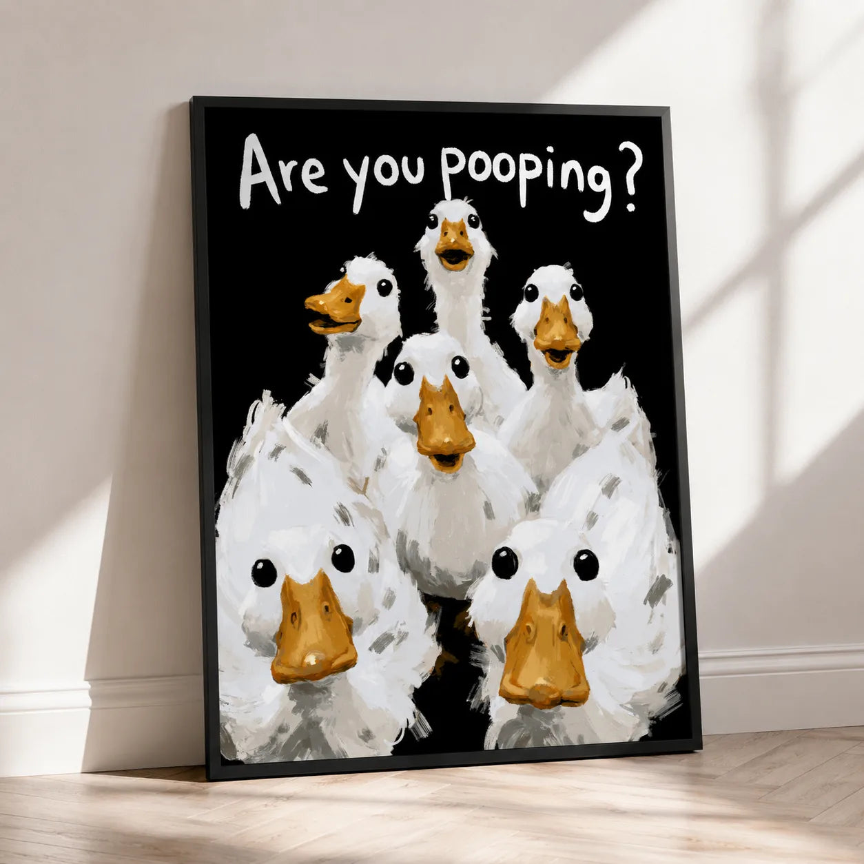 Are You Pooping Ducks Wall Art Decor - Wall Art Decor - side view