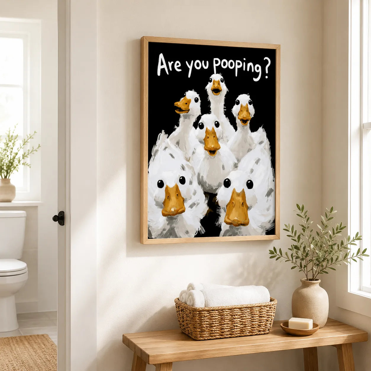 Are You Pooping Ducks Wall Art Decor - Wall Art Decor - styled