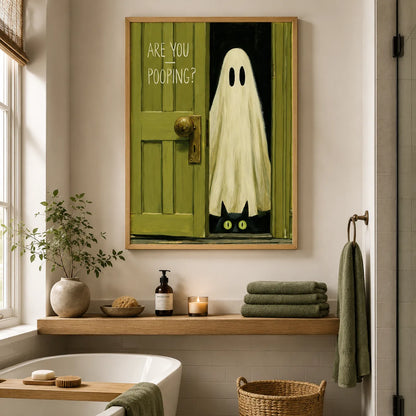Are You Pooping Ghost Wall Art Decor - Wall Art Decor - detail
