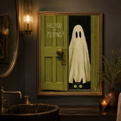 Are You Pooping Ghost Wall Art Decor - Wall Art Decor - lifestyle