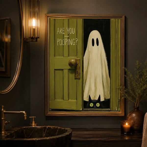 Are You Pooping Ghost Wall Art Decor