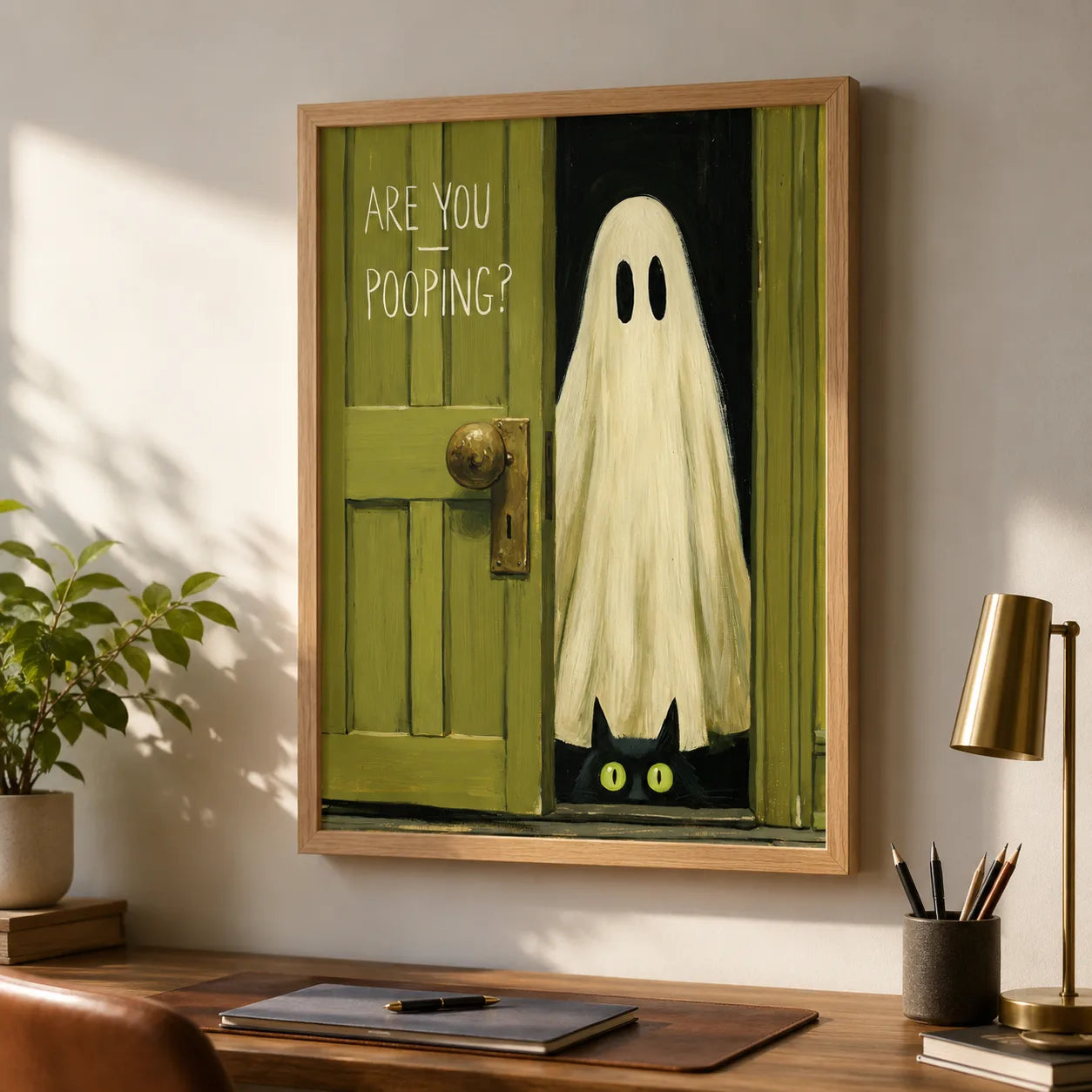 Are You Pooping Ghost Wall Art Decor - Wall Art Decor - styled
