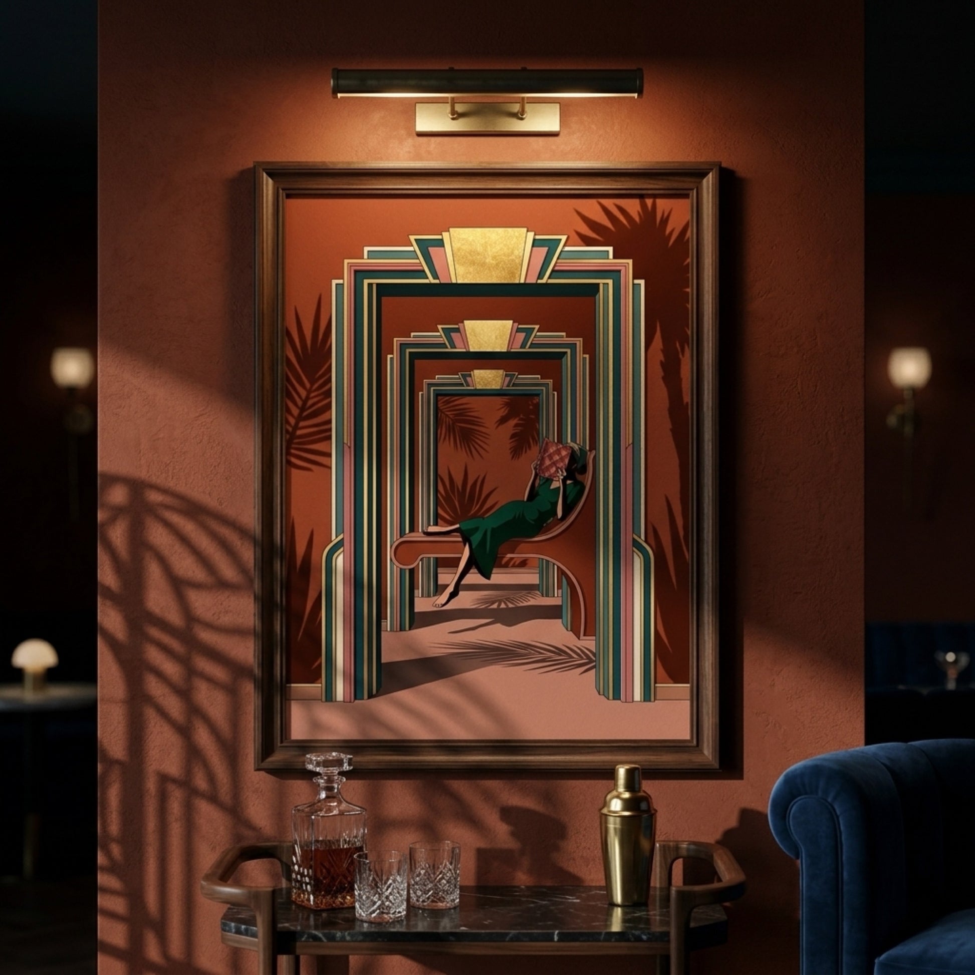 Art Deco Reading Lounge Wall Art Decor preview 2