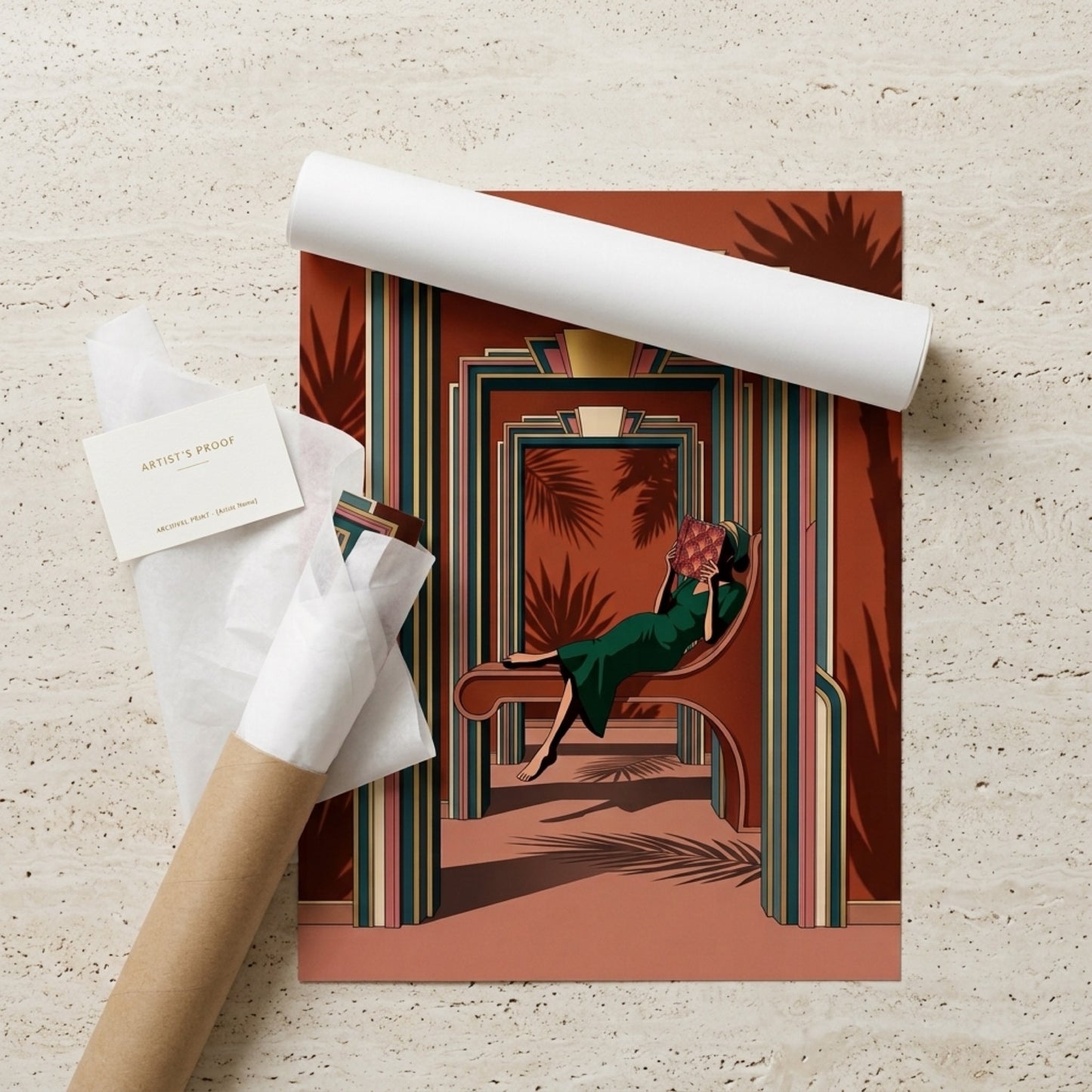 Art Deco Reading Lounge Wall Art Decor preview 4