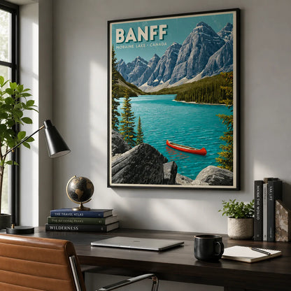 Banff Moraine Lake Wall Art Decor - Wall Art Decor - alternate angle