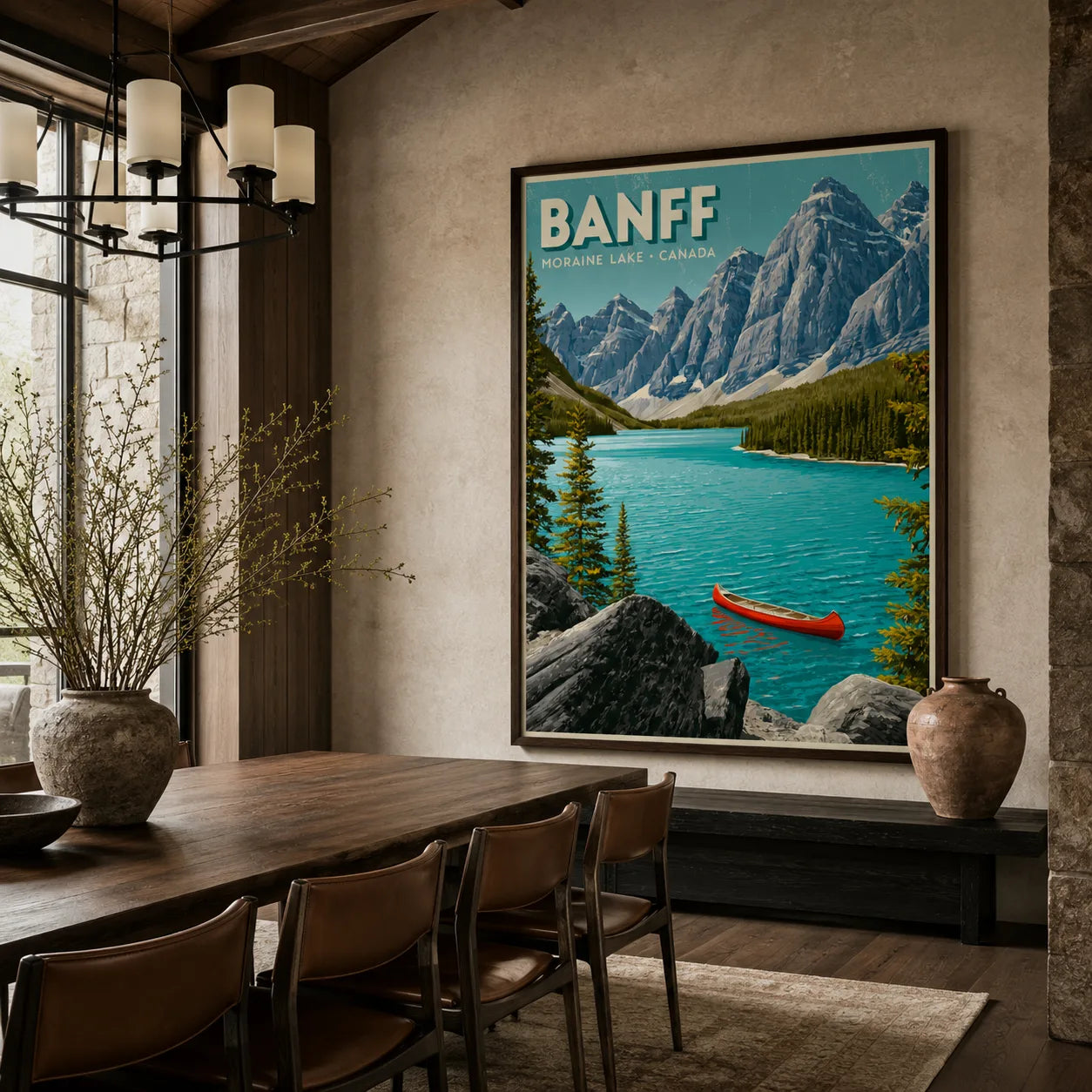 Banff Moraine Lake Wall Art Decor - Wall Art Decor - close up