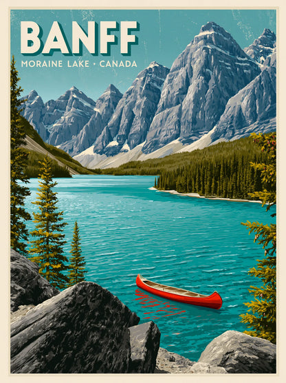 Banff Moraine Lake Wall Art Decor - Wall Art Decor - front view