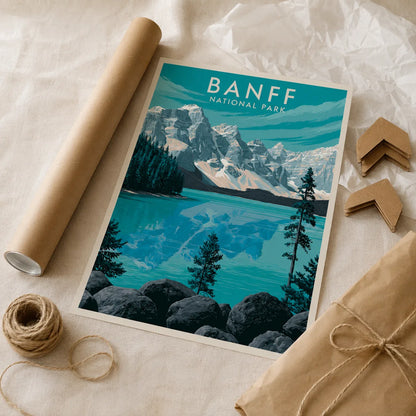 Banff National Park Travel Wall Art Decor - Wall Art Decor - back view