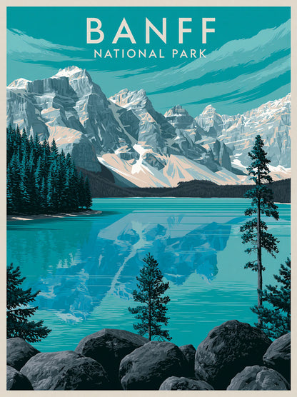 Banff National Park Travel Wall Art Decor - Wall Art Decor - front view