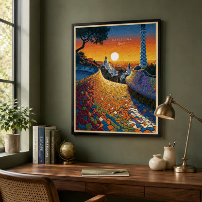 Barcelona Park Guell Wall Art Decor - Wall Art Decor - alternate angle