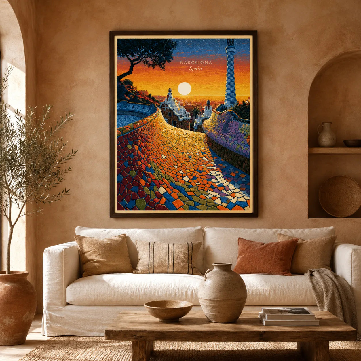 Barcelona Park Guell Wall Art Decor - Wall Art Decor - detail