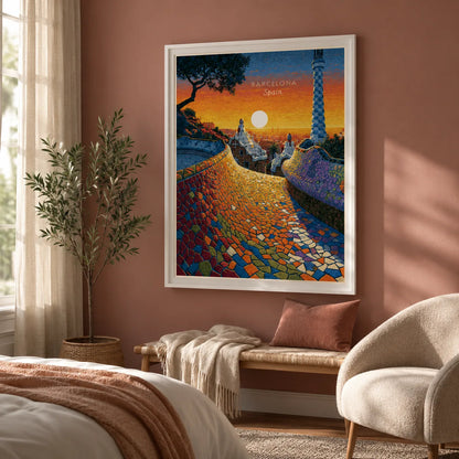Barcelona Park Guell Wall Art Decor - Wall Art Decor - in use
