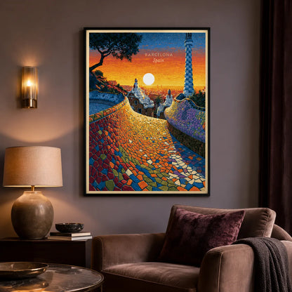 Barcelona Park Guell Wall Art Decor - Wall Art Decor - lifestyle