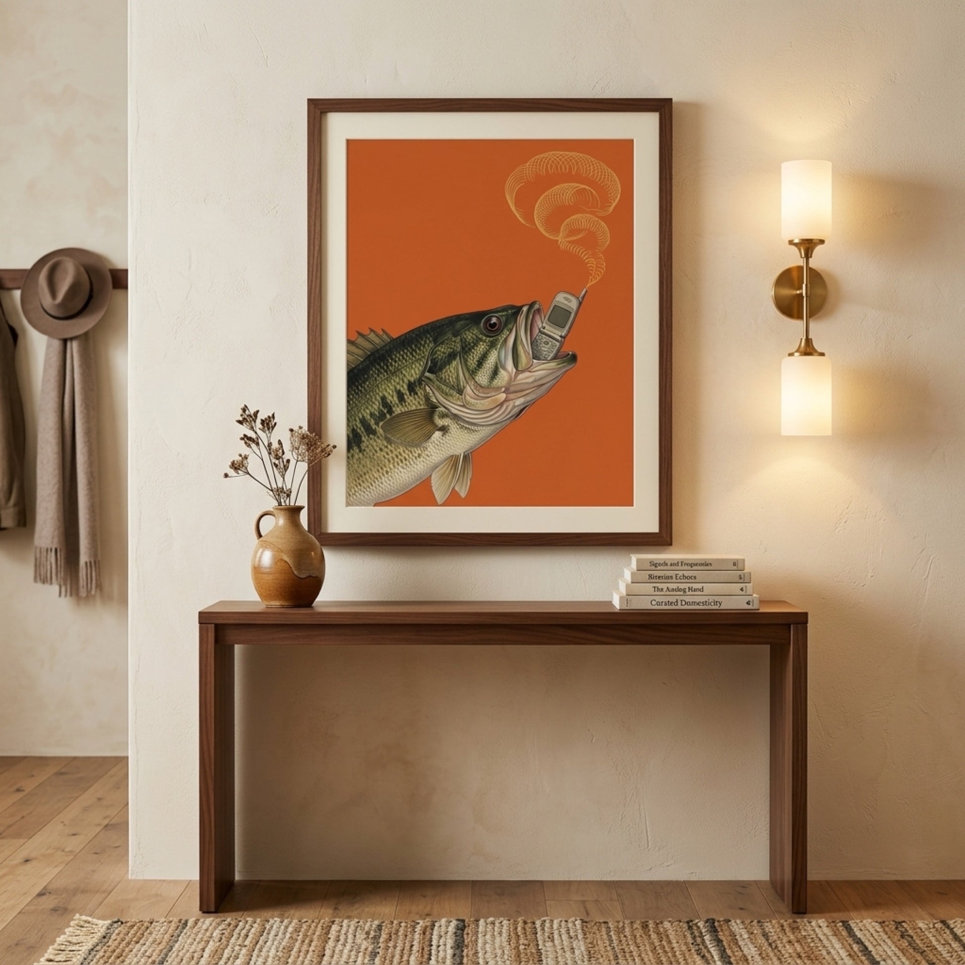 Bass on the Phone Wall Art Decor preview 2