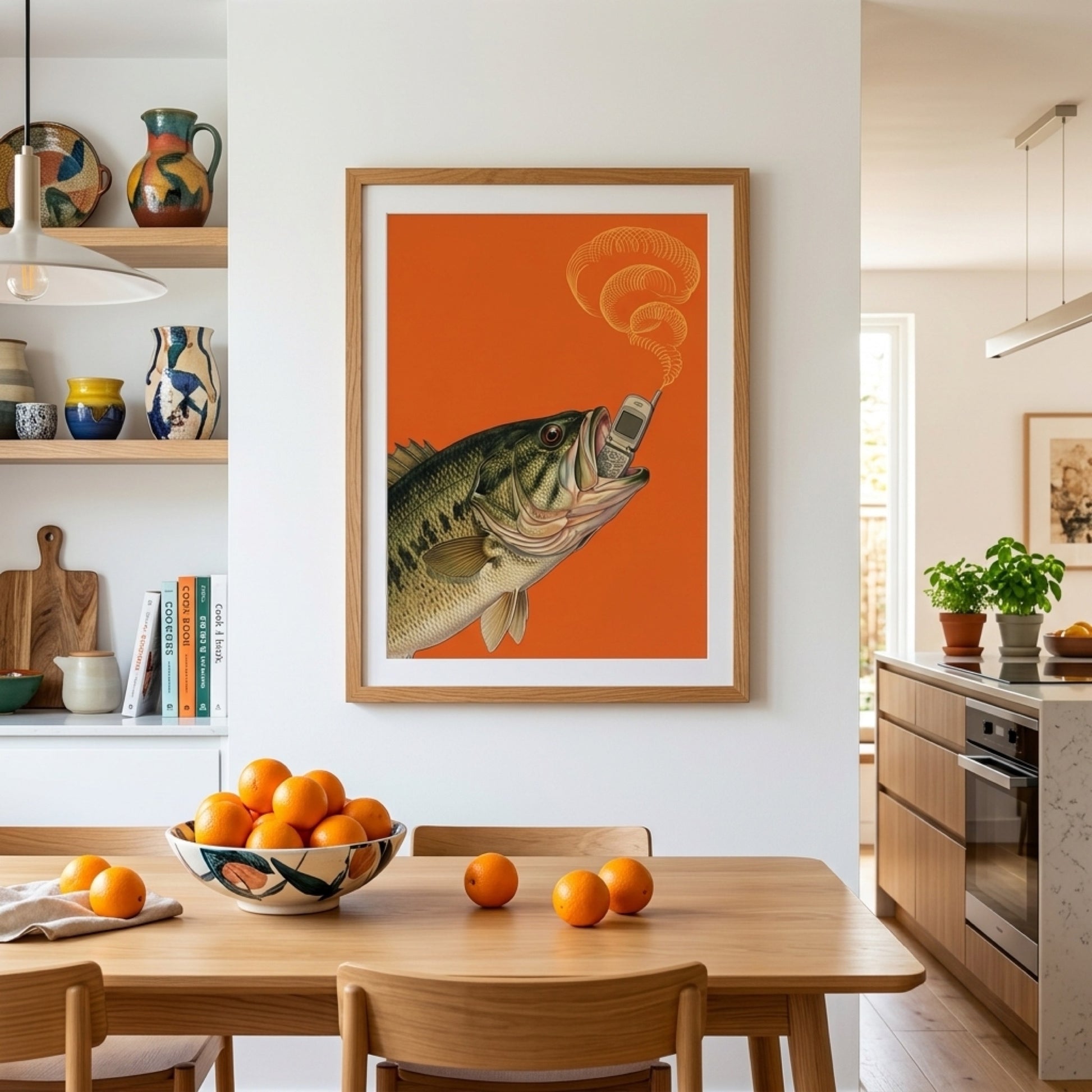 Bass on the Phone Wall Art Decor preview 6