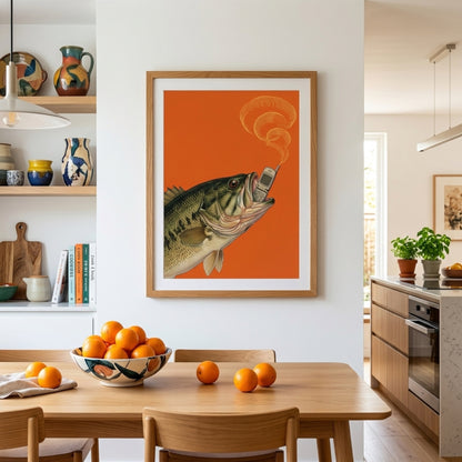Bass on the Phone Wall Art Decor preview 6